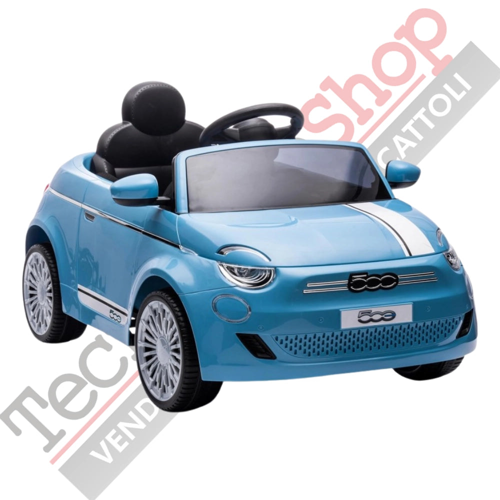 Tecnobike Shop Auto Elettrica per Bambini Fiat 500e 12V-Blu