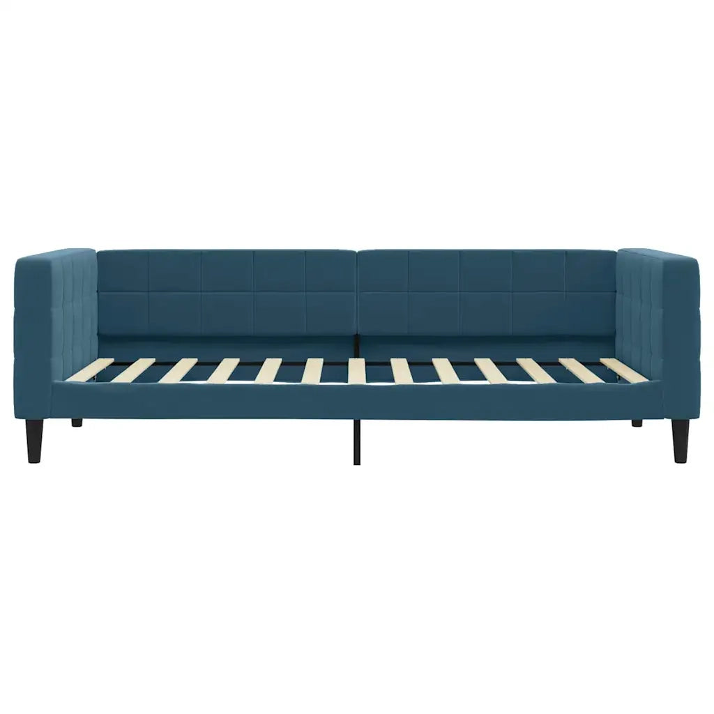 Divano Letto con Letto Estraibile Blu 100x200 cm in Velluto 3196697