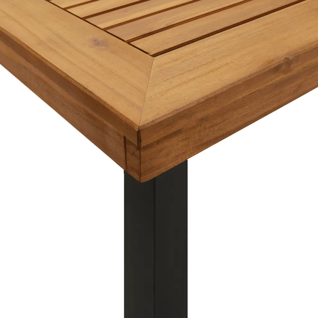 Set Pranzo da Giardino 7 pz Legno Massello di Acacia e Metallo 3155423
