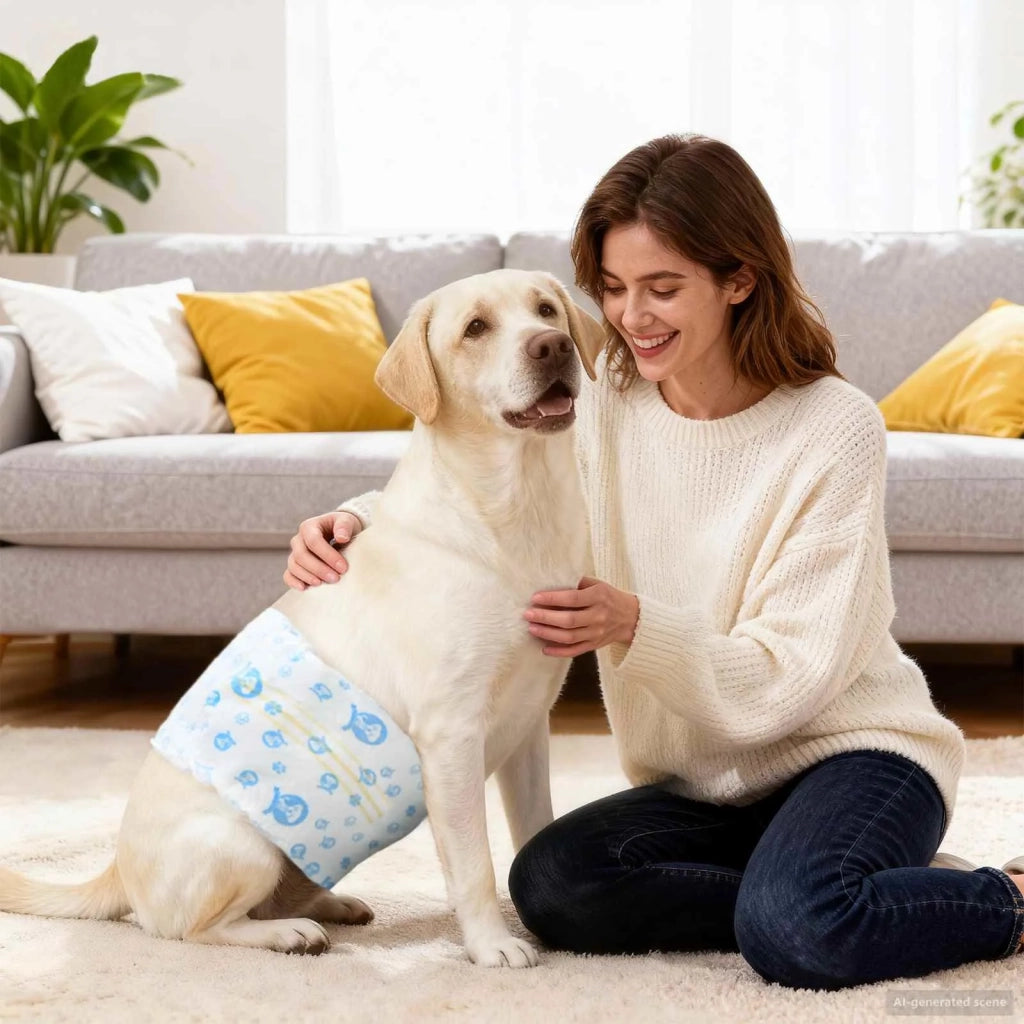Pannolino usa e getta per cani maschi 30 pz Bianco L CFW7308078