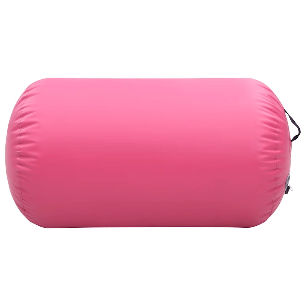 Rullo da Ginnastica Gonfiabile con Pompa 100x60 cm in PVC Rosa CFW2106407