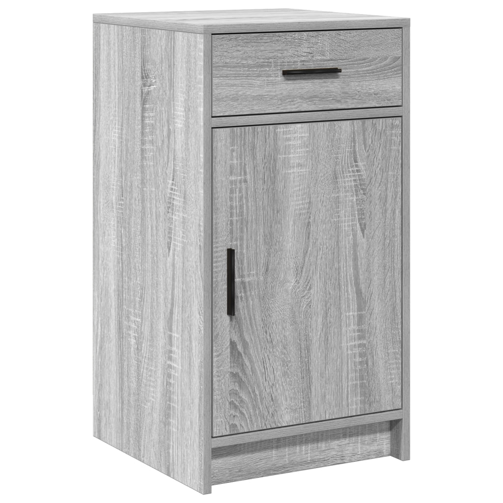 Set da 2 Pezzi per Tavolo da Trucco con LED Grigio in Legno Ingegnerizzato