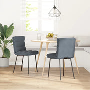 Sedie da Pranzo 2 pz Grigio Scuro in Velluto 4101283