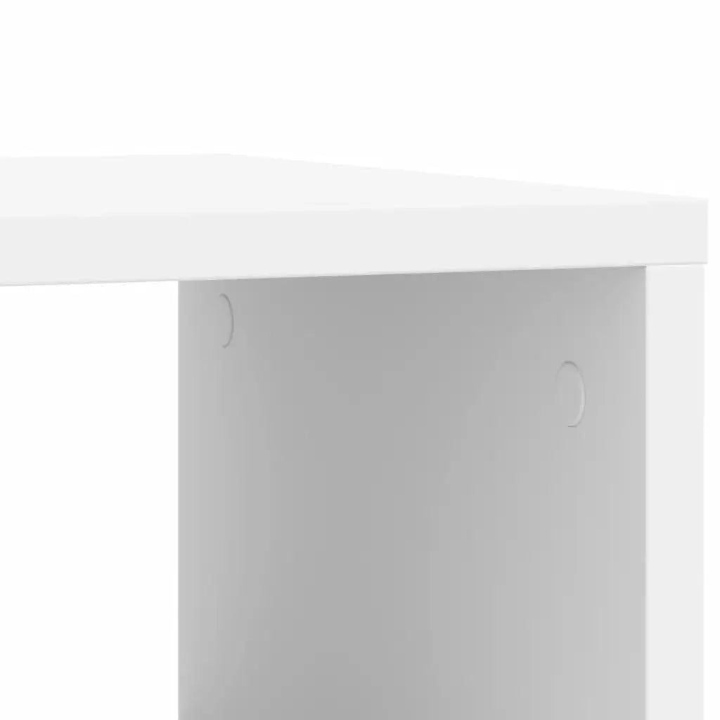 Tavolino con Ruote Bianco 50x30x55 cm in Legno Multistrato 840569