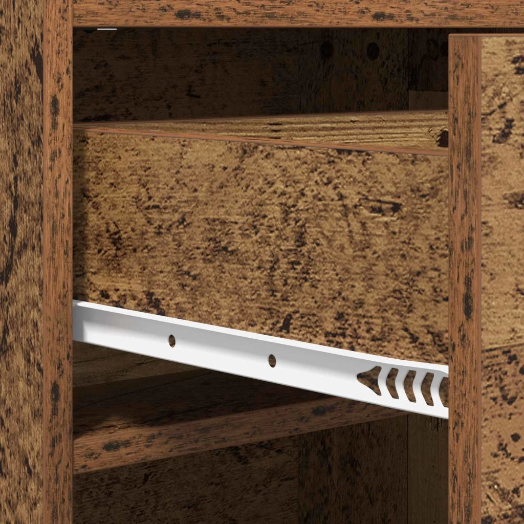 Mobile per scarpe con cassetto Legno antico 48 x 36 x 92 cm 8011353
