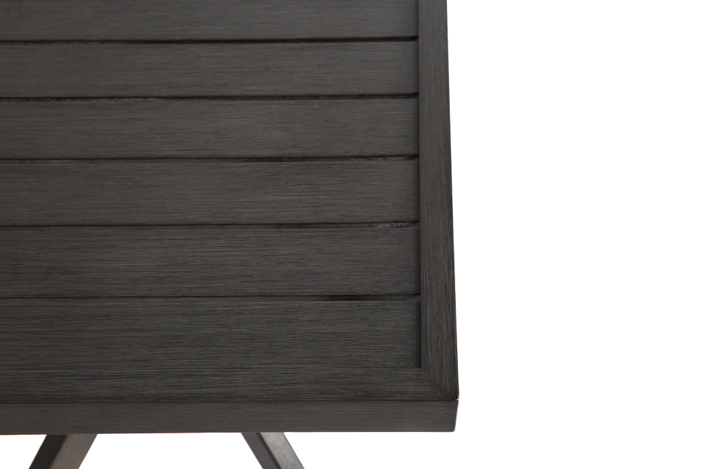 Tavolino laterale/d'appoggio quadrato in alluminio per esterni, ideale per patio, giardino, piscina o come complemento d'arredo per interni. Facile