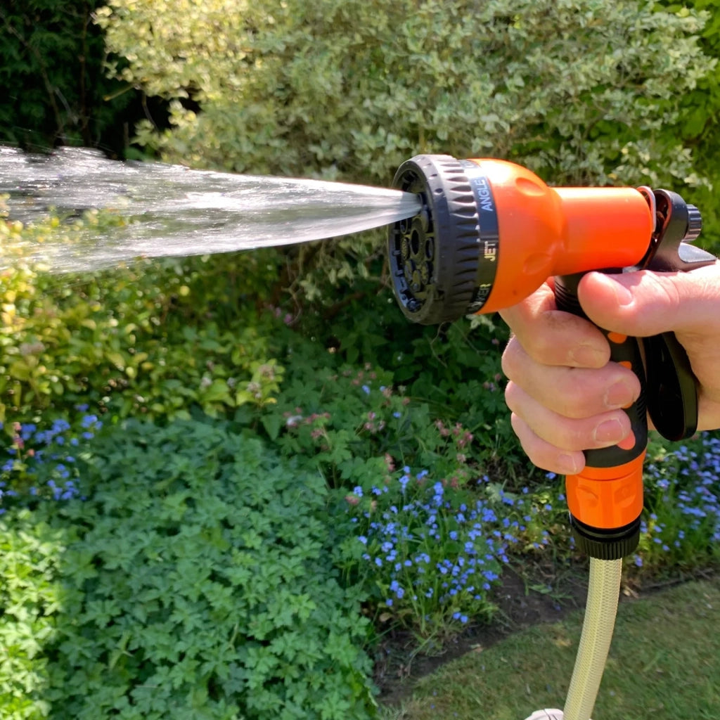 Avvolgitubo da Giardino Automatico Girevole Autoavvolgente e Pistola Spruzzo 20m