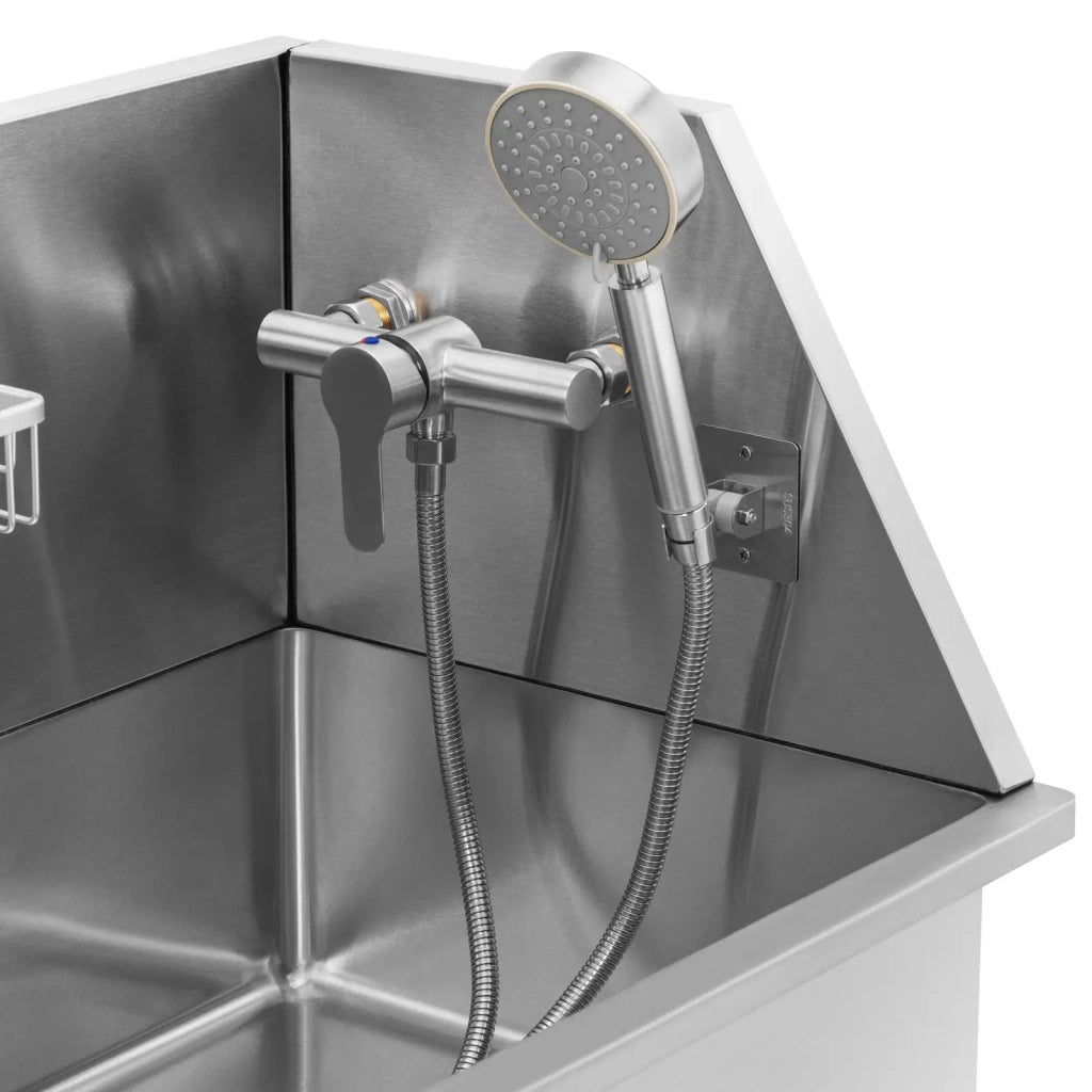 Vasca per toelettatura cani in acciaio inox per cani fino a 60 kg lega di alluminio rame acciaio inox 14_0008281