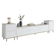 Cortin, Mobile Porta tv 2 Ripiani, 180x35x45h cm Bianco