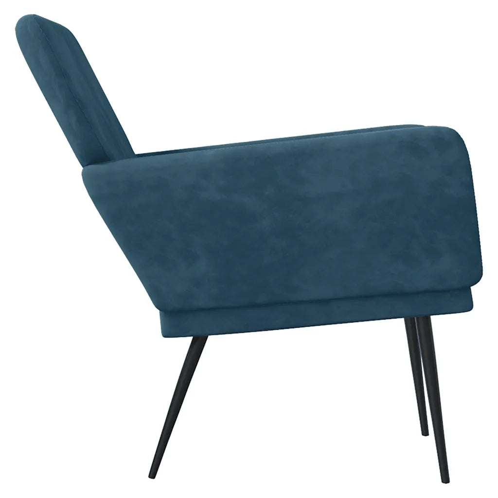 Poltrona Blu 62x79x79 cm Velluto cod mxl 14564