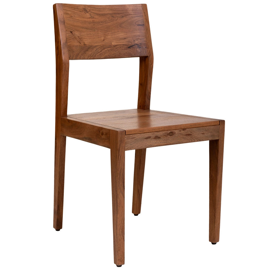 Sedia da pranzo in legno con finitura marrone 47x46x84h cm