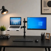 Standard monitor doppio per monitori da 13 a 27 pollici e laptop da 17 pollici, 360 gradi girevole