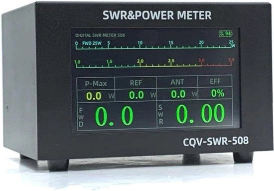 Misuratore SWR digitale per radioamatori - 200W, 1,8-54 MHz, display IPS, 10,9 cm