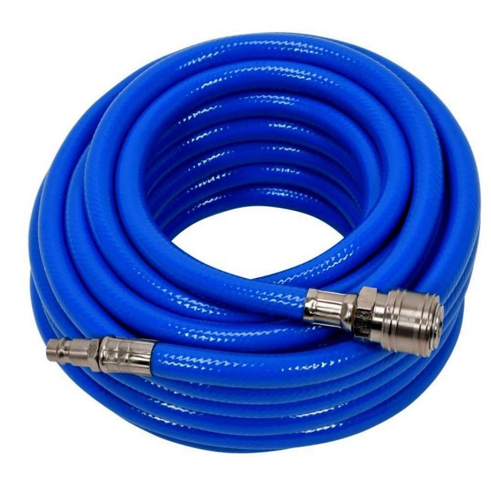 Trade Shop - Tubo Aria Compressa Flessibile Per Compressore 15 Metri Raccordo Rapido 1/4″ -