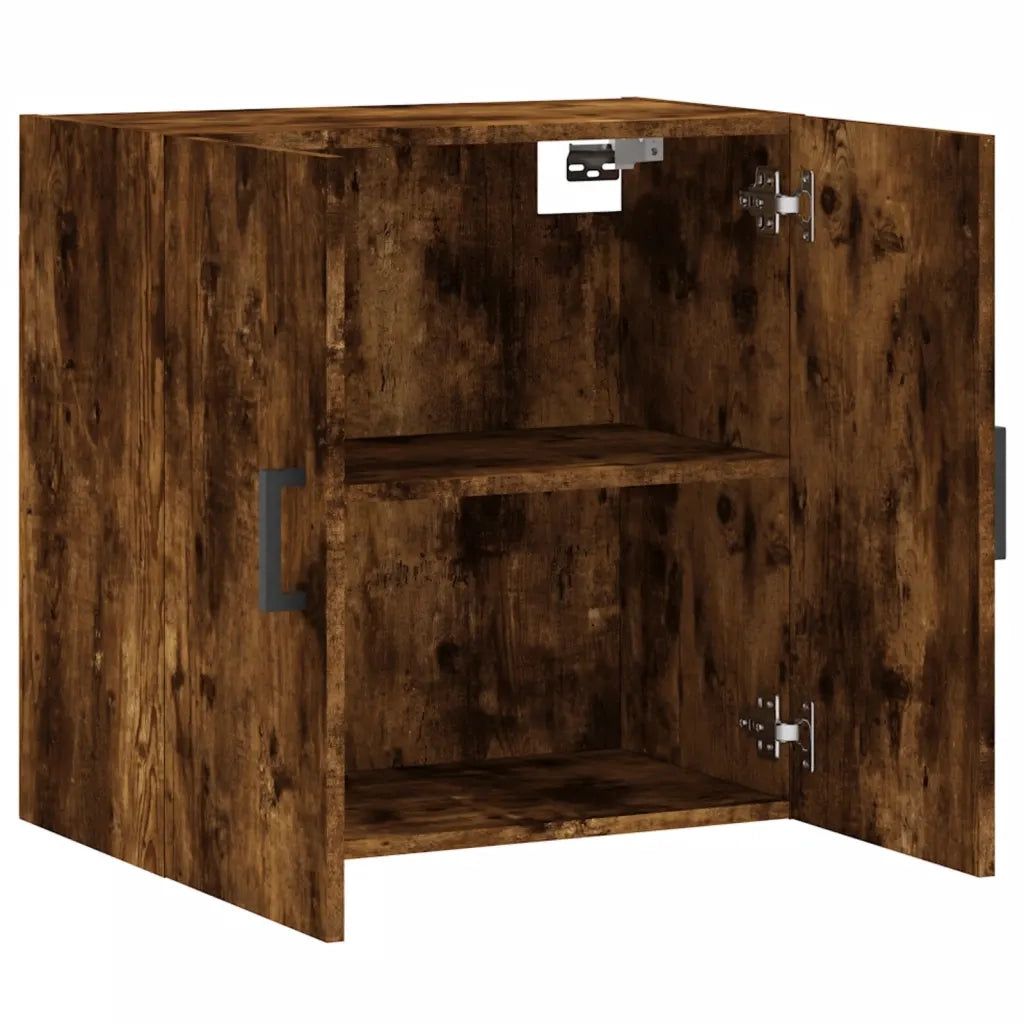 Armadietto a Muro | Mobile a Parete Rovere Fumo 60x31x60 cm in Legno Multistrato