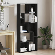 Libreria-Scaffale per Libri-Mobile di Stoccaggio Rovere Nero 67x24x161 cm in Legno Multistrato