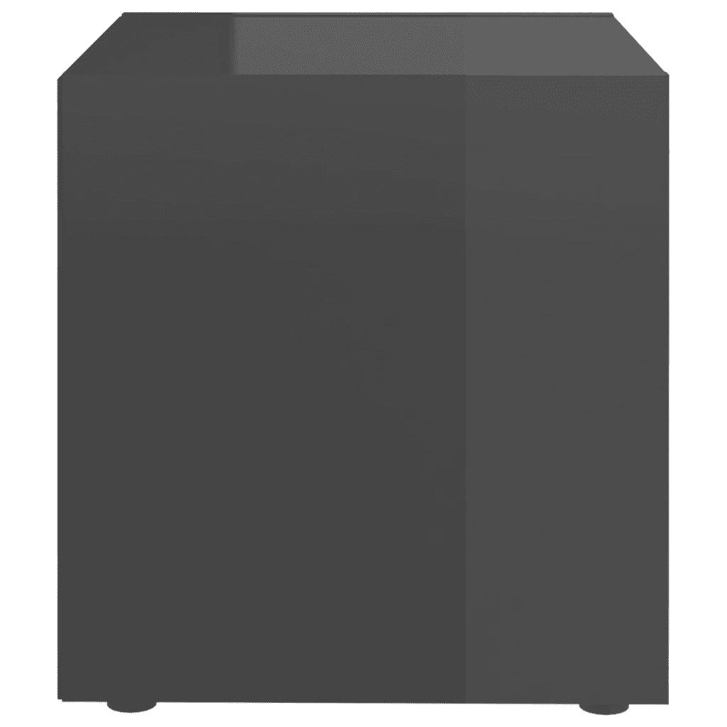 Mobili Porta TV 4pz Grigio Lucido 37x35x37 cm Legno Multistrato 805524