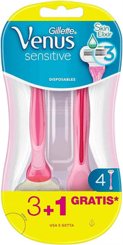 GILLETTE VENUS SENSITIVE RASOI DONNA USA E GETTA, 3+1 RASOI