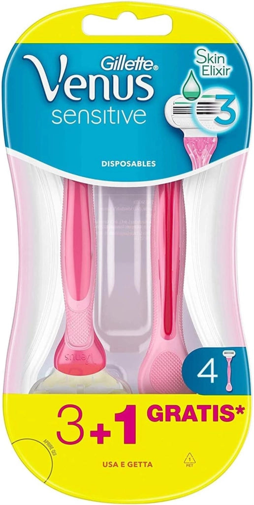 GILLETTE VENUS SENSITIVE RASOI DONNA USA E GETTA, 3+1 RASOI