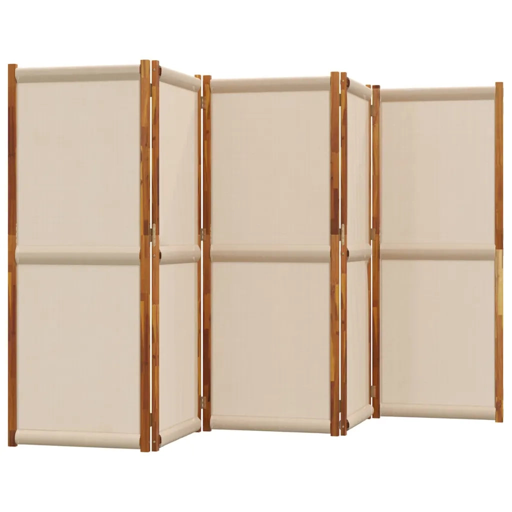 Divisorio Ambienti | Divider per stanze | Paravento a 5 Pannelli Tortora 350x180 cm