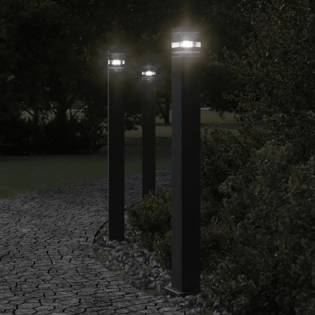 Lampada da Terra per Esterni Nera 110 cm in Alluminio CFW5637706