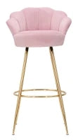 Sgabello Bar Vienna Rosa Cm 55X53X110