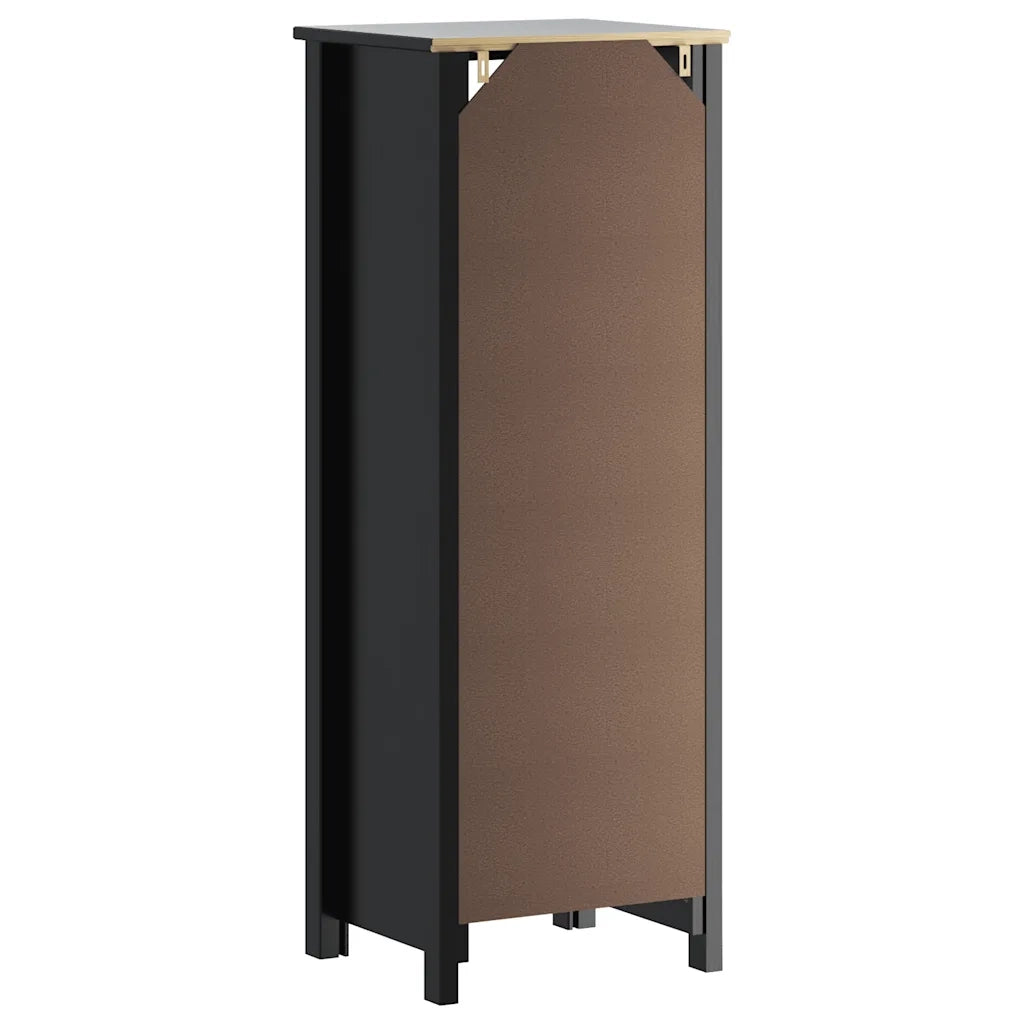 Mobile da Bagno | Armadio da bagno BERG Nero 40x34x110 cm Legno Massello di Pino