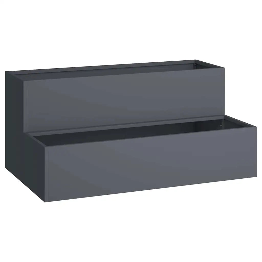 Vaso da giardino-Fioriera da Esterno-Contenitore per Piante Antracite 100 x 60 x 45 cm