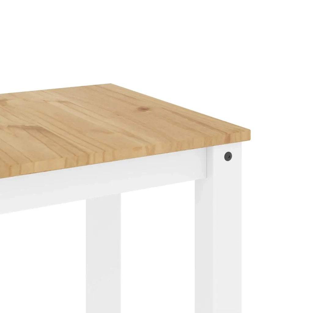 Set da Pranzo 3 pz PANAMA Bianco in Legno Massello di Pino 3345166