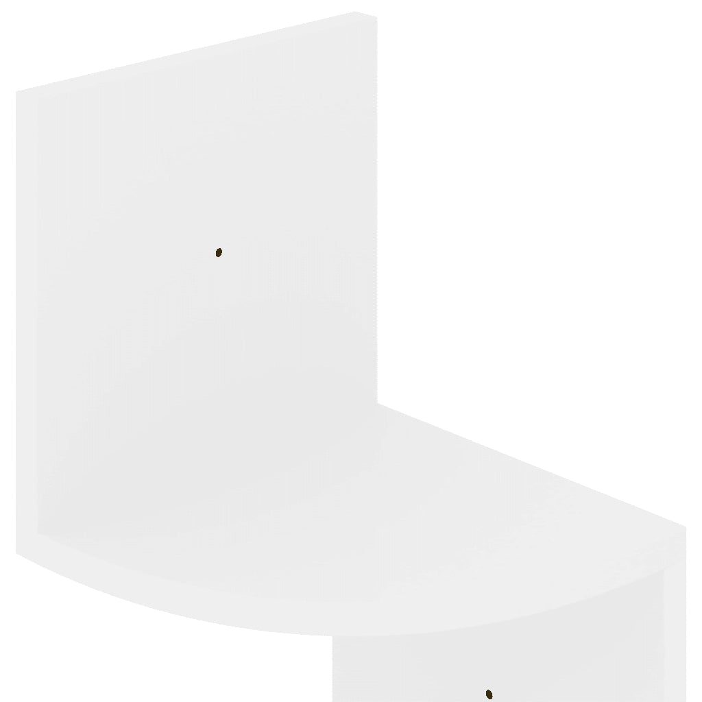 Scaffale Angolare a Muro Bianco Lucido 19x19x123 cm Multistrato 326837
