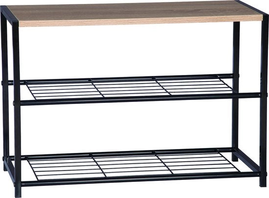 Rack di scarpe - Raccoglitore di scarpe - Cassetto per scarpe - Cassetto 2 livelli - Colore marrone