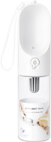 Bottiglia Portatile da 400 ml - Acqua per Cani - Idraulica per Animali da Compagnia - 400 ml - Bianco
