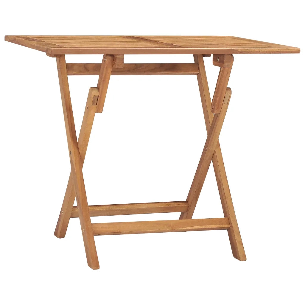 Tavolo da Giardino Pieghevole 90x60x75 cm in Massello di Teak cod mxl 59320