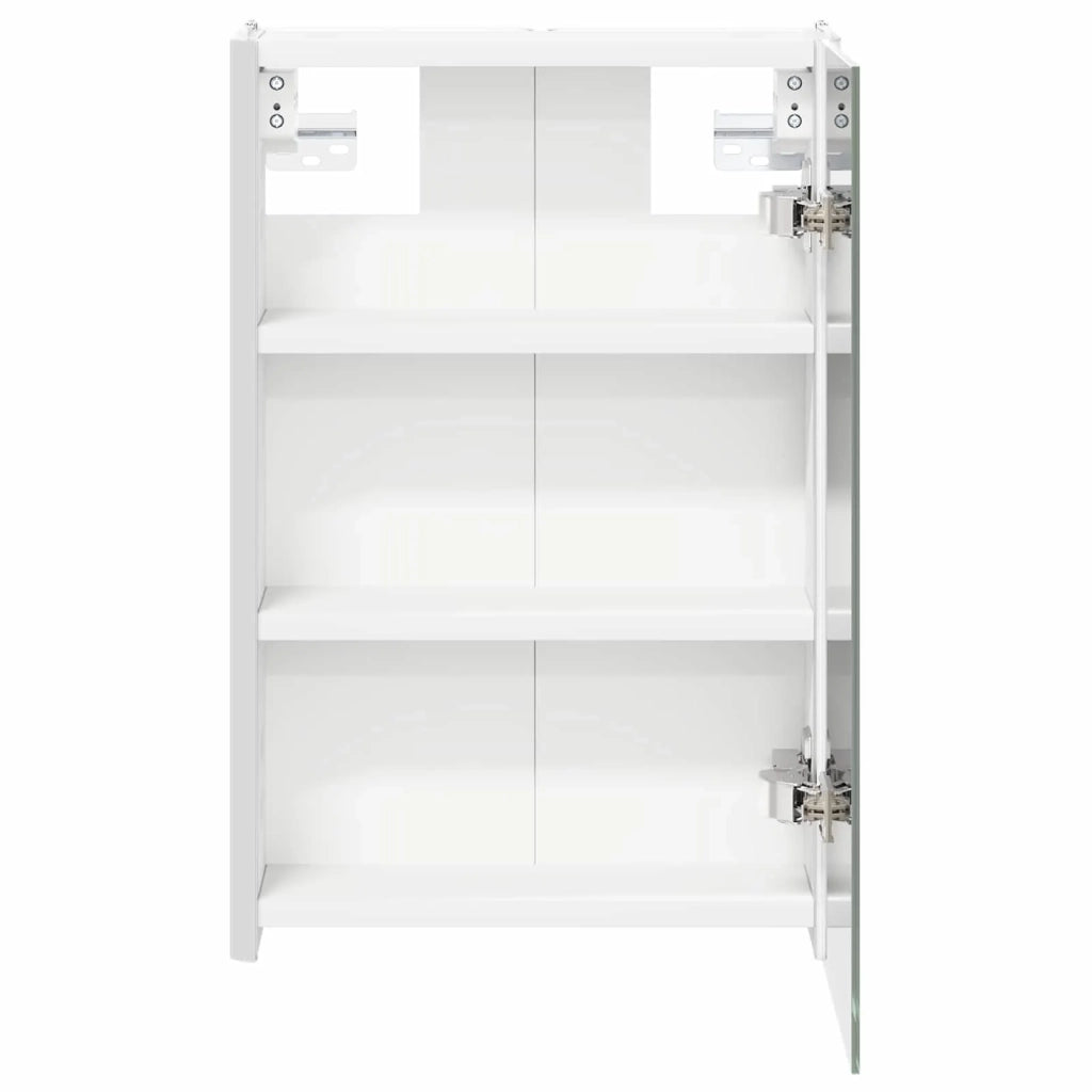Mobiletto per specchio da bagno Bianco 33 x 11,5 x 50 cm