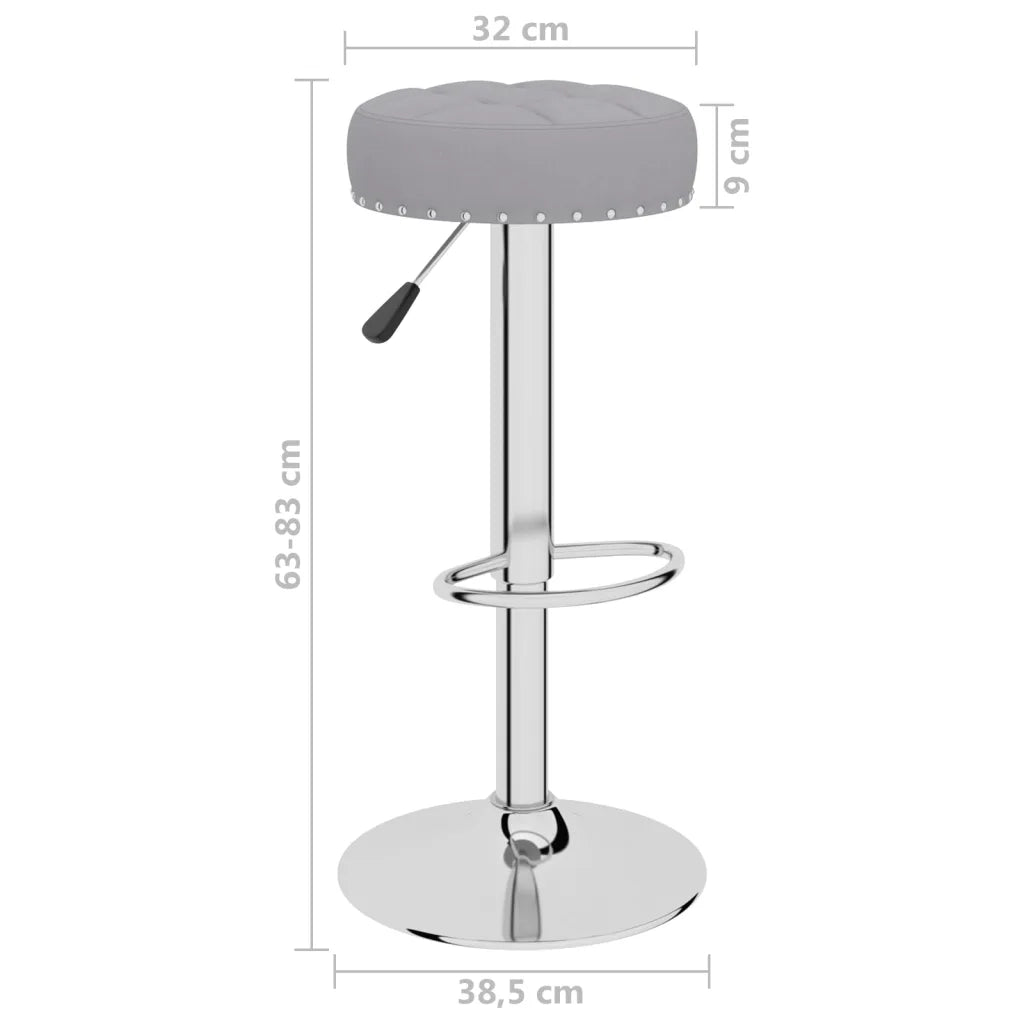 Sgabelli da Bar 2 pz Grigi in Tessuto cod mxl 57318