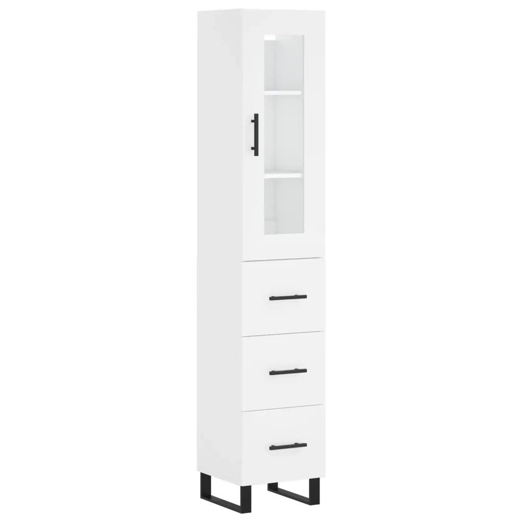 Credenza Bianca 34,5x34x180 cm in Legno Multistrato 3199257