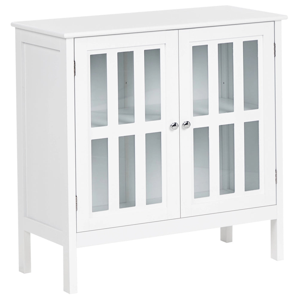 Credenza Bianca 2 Ante Armadio Portaoggetti Mediterraneo Minimalista