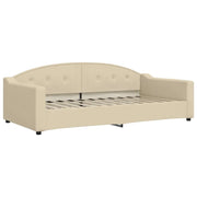 Letto singolo | Letto per adulti | Letto da Giorno Crema 100x200 cm in Tessuto