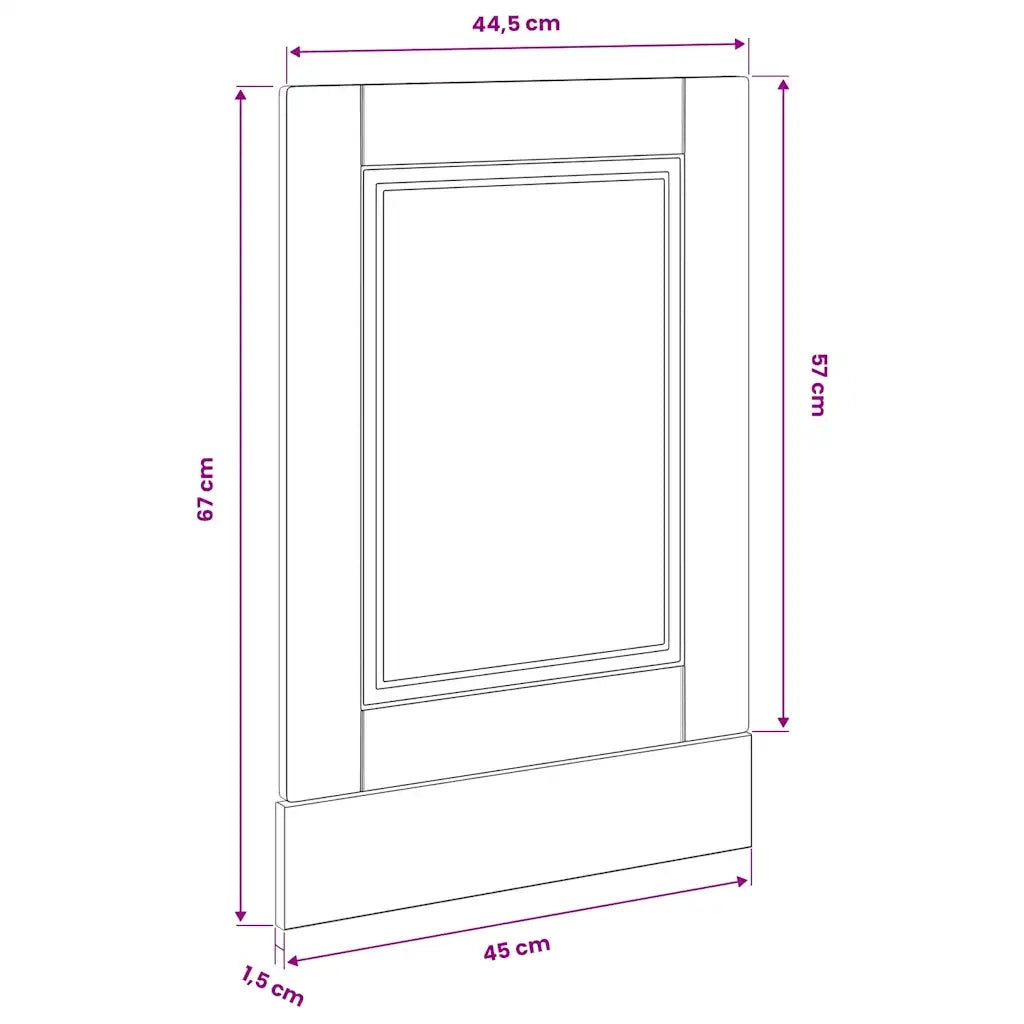 Pannello Lavastoviglie Porto Bianco Lucido 45x1,5x57 cm 854129