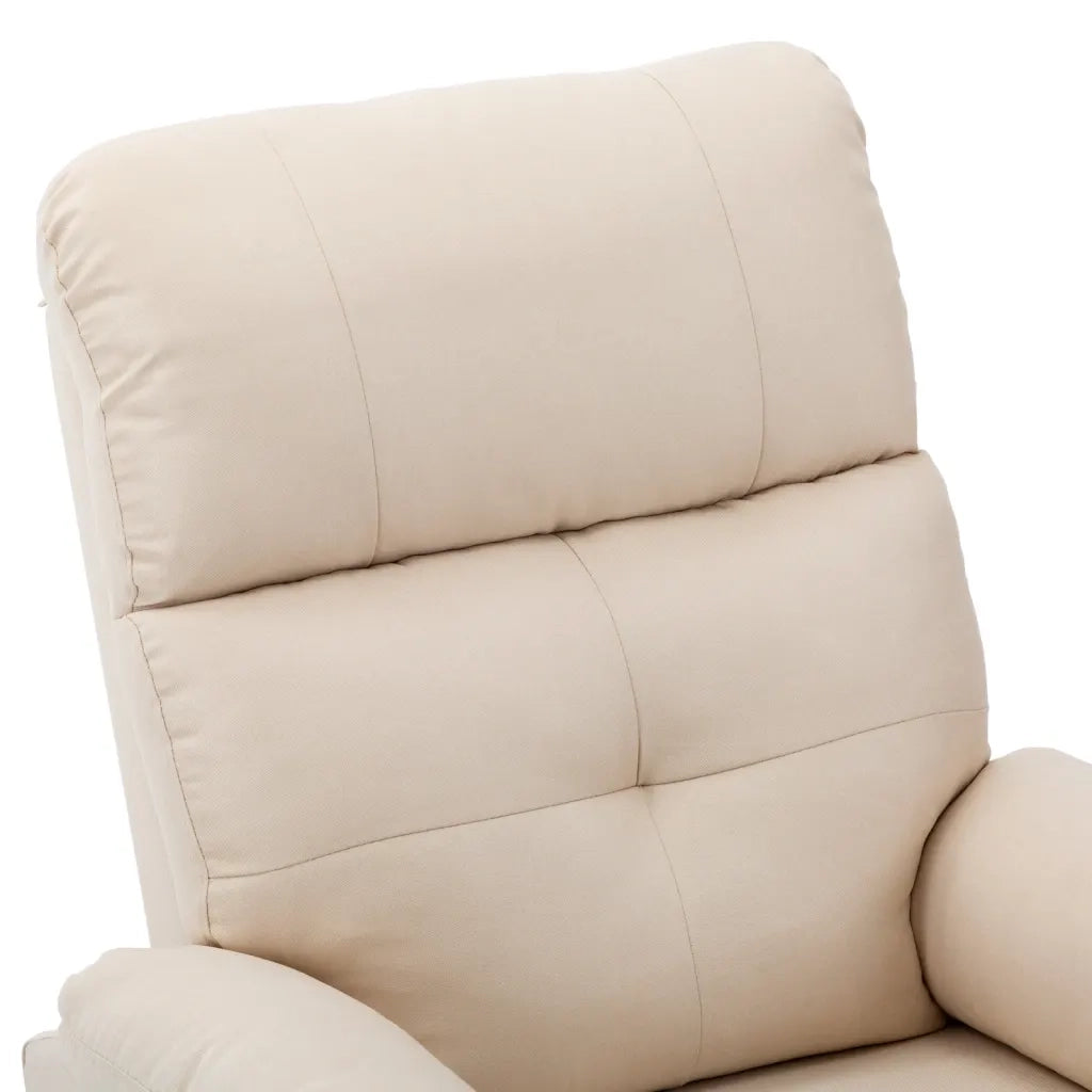 Poltrona massaggiante elettrica in Tessuto Crema 3074099