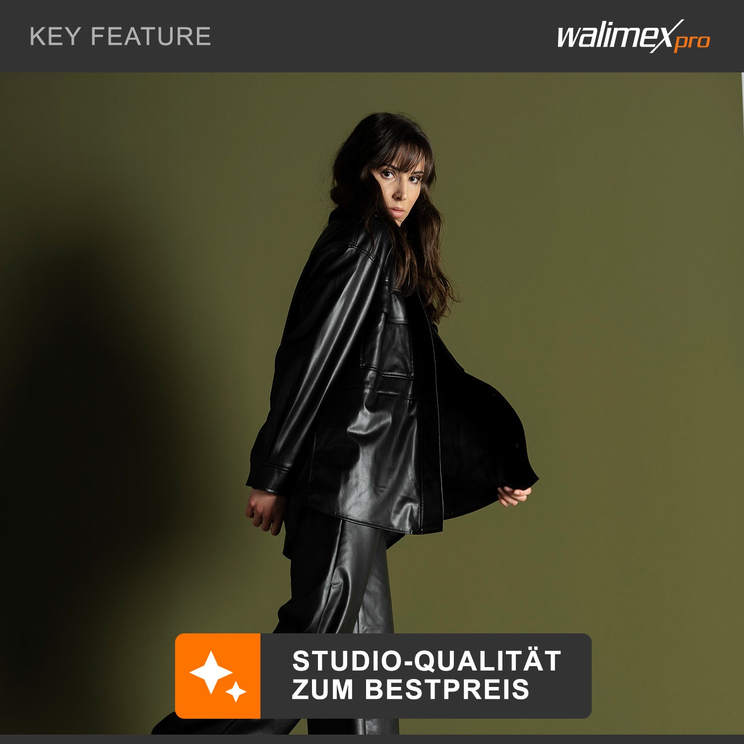 Sistema di sfondi XXL largo 190-465 cm, supporto per fondale fino a 400 cm di altezza, stativi per lampade con attacco spigot da 5/8", set di sfondi per fotografia, video e green screen