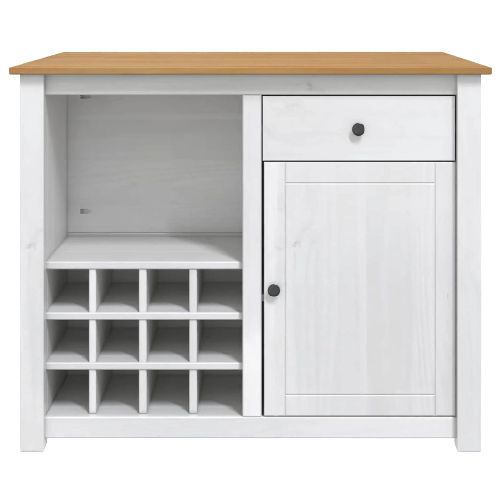 Carrello da Cucina PANAMA 2 pcs Bianco e Cera di Miele 3425393