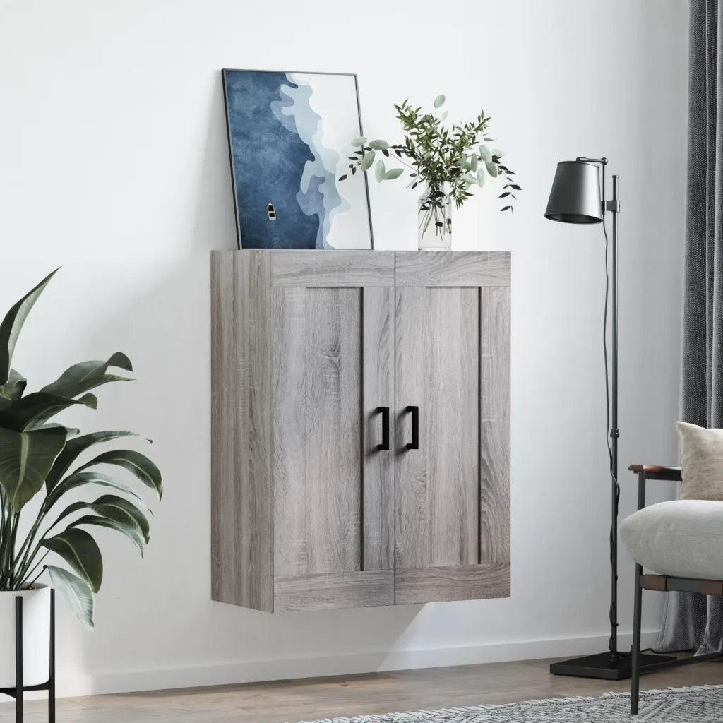 Armadietto a Muro | Mobile a Parete Grigio Sonoma 69,5x34x90 cm Legno Multistrato