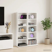 Mobile per CD 2 pz Bianco 33 x 23,5 x 97,5 cm 8012691