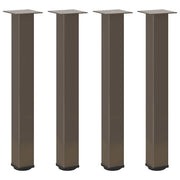 Gambe per tavolo consolle 4 pz | Piede del tavolo in acciaio naturale 72-74 cm
