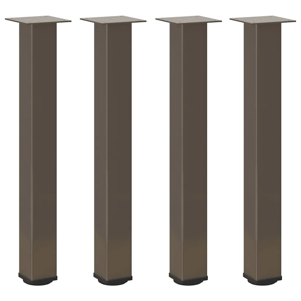 Gambe per tavolo consolle 4 pz | Piede del tavolo in acciaio naturale 72-74 cm