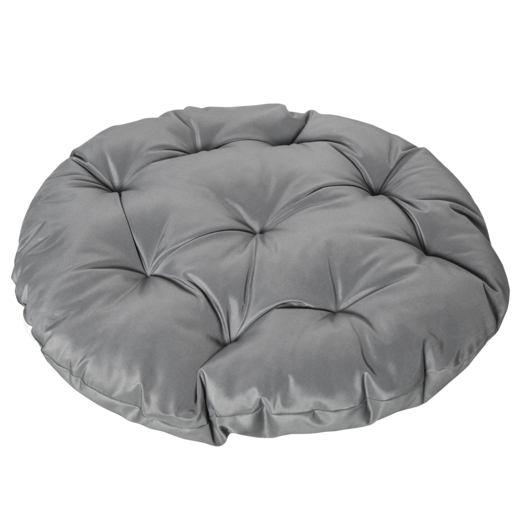Poltrona a dondolo rotante in rattan grigio ¨C zephmum ¨C 97x87x86 cm