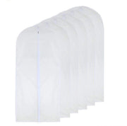 Hoes per Abbigliamento Transparante 60cm x 120cm Hoes per Abbigliamento Stoffa Densa Hoes per Abbigliamento con Tessuto Respirante Bianco con Cerniera a Slitta per Abbigliamento Completo 6 pezzi