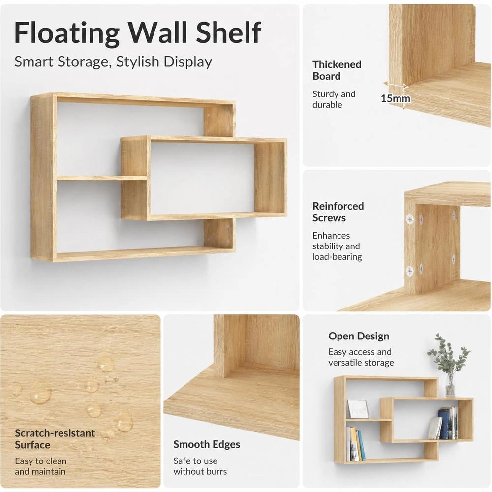 Wall Shelves Sonoma Oak 104x20x58.5 Cm Wood-based Material