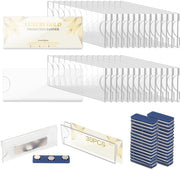 Etichette magnetiche in plastica - 30 pezzi - 75 x 32 mm - Magnetizzate - Autoadesive - Finestra professionale - Etichette per nome